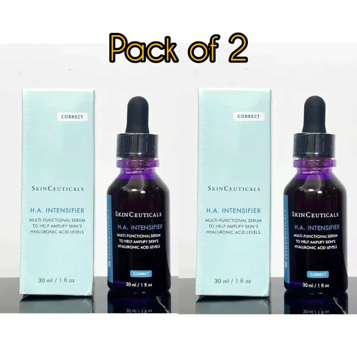 SkinCeuticals H.A. Intensifier Hyaluronic Acid Serum – Pack of 2, 30 mL Each