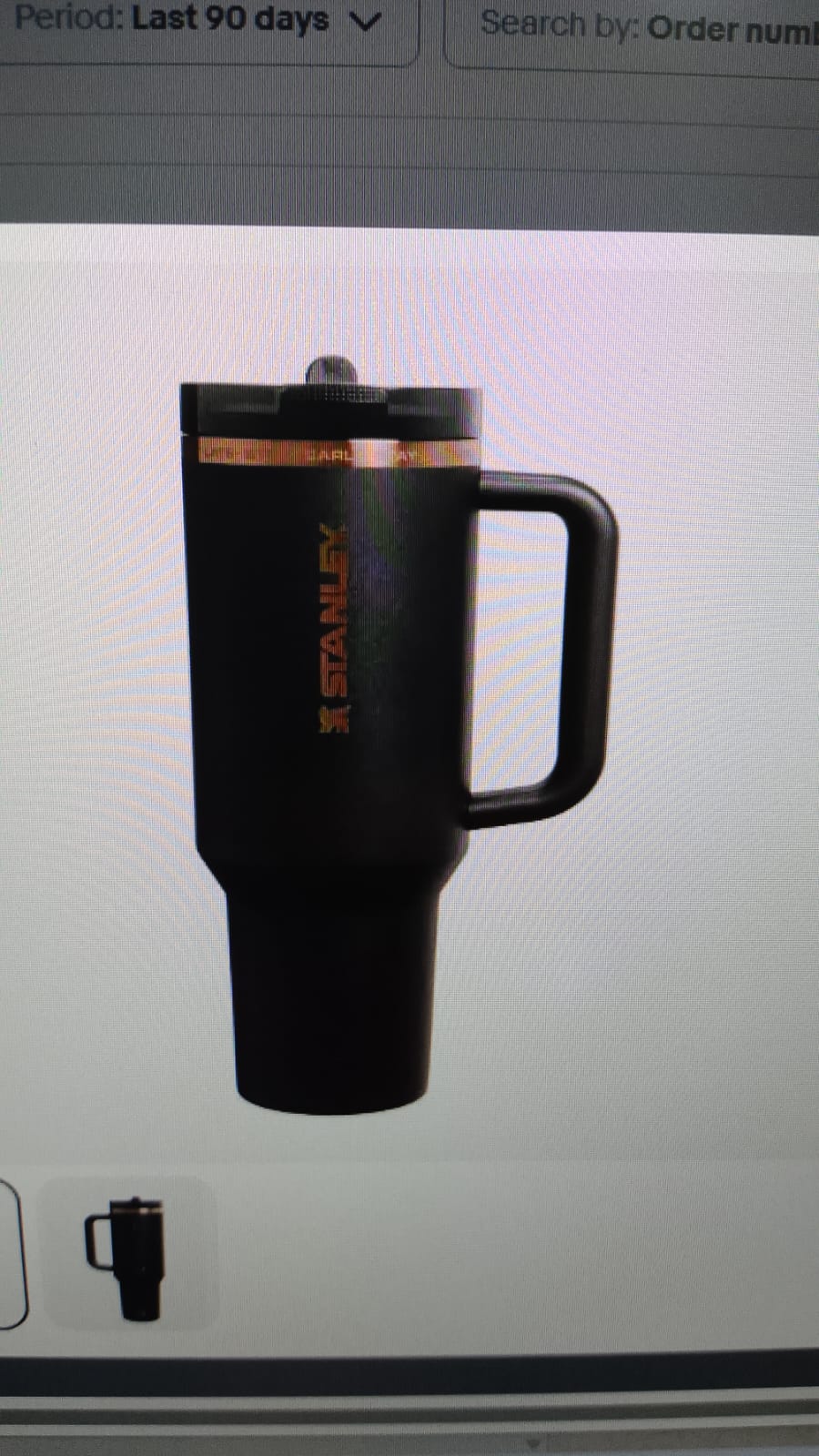 Black Insulated Travel Tumbler with Handle & Lid – Reusable Coffee & Water Cup