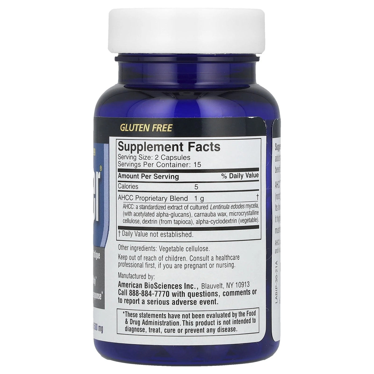 American BioSciences ImmPower® AHCC® 500 mg – 30 Vegetarian Capsules